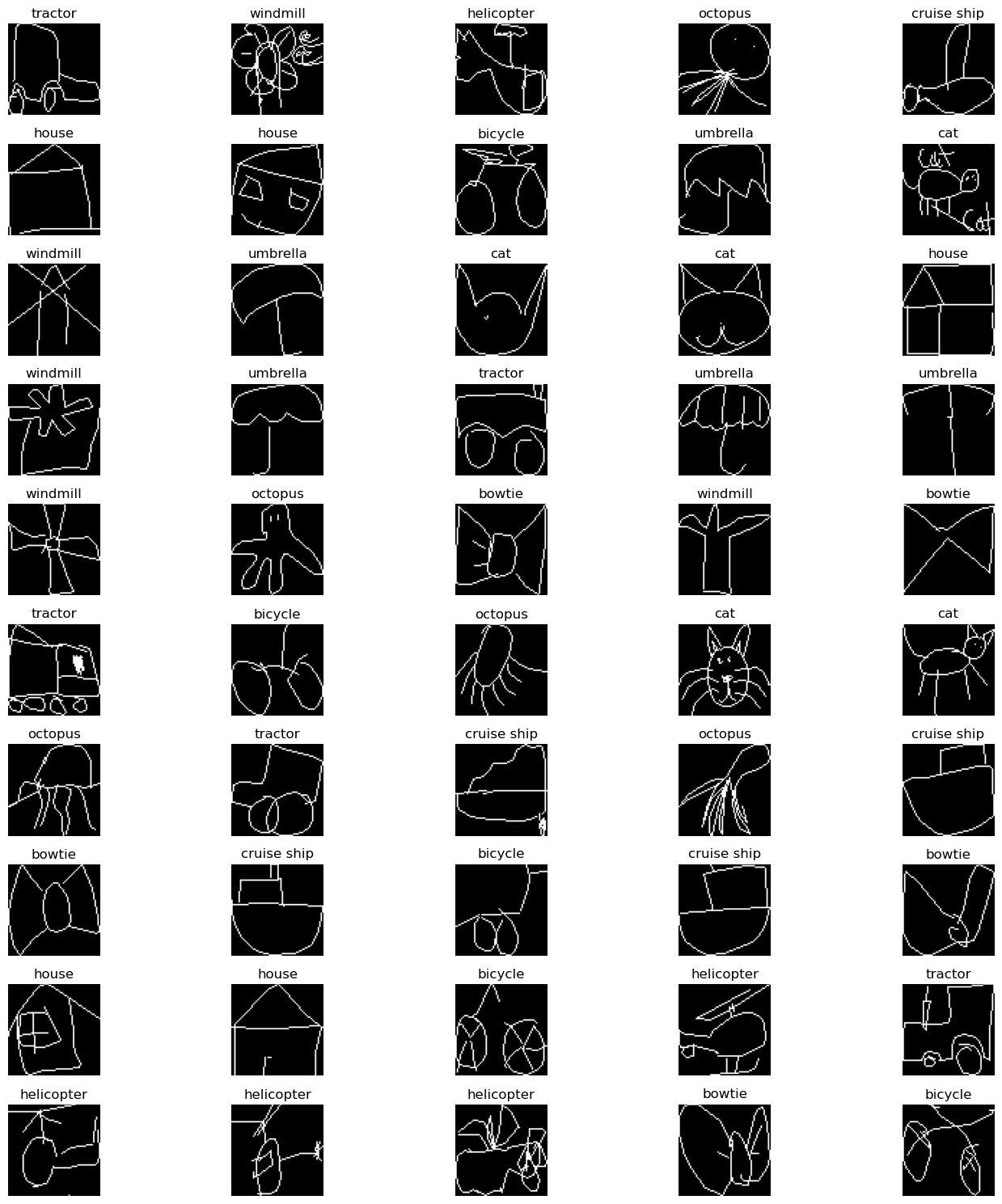 example doodles from the dataset